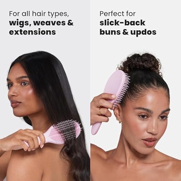 Tangle Teezer | The Ultimate Styler Hairbrush | Maintains & Blends Wigs, Weaves, Extensions & Clip-Ins | Finishing Brush for Adding Volume, Texture, Shine & Brushing Out Curls | Millennial Pink - Image 5